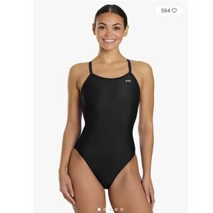 TYR women's Performance DiamondFit Swimsuit. Black. Size 36 (L) New